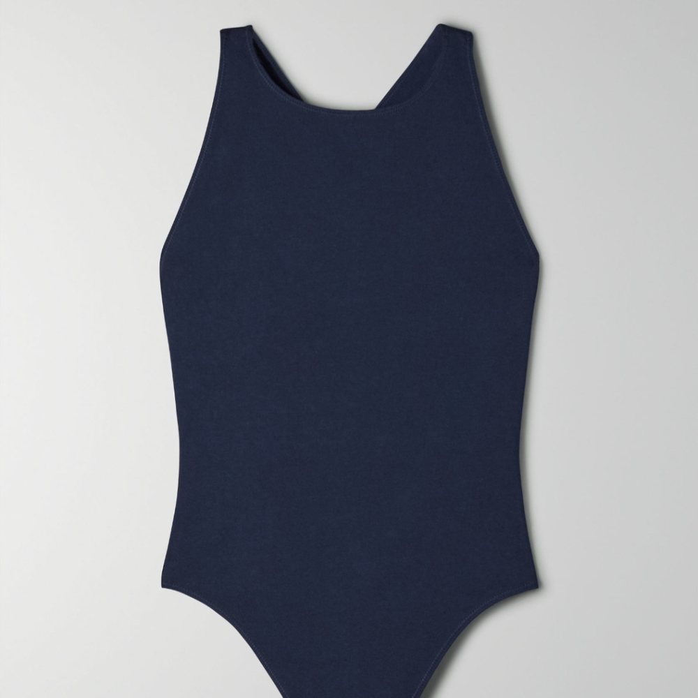 Aritzia Wilfred Free Marie Bodysuit Dark Blue